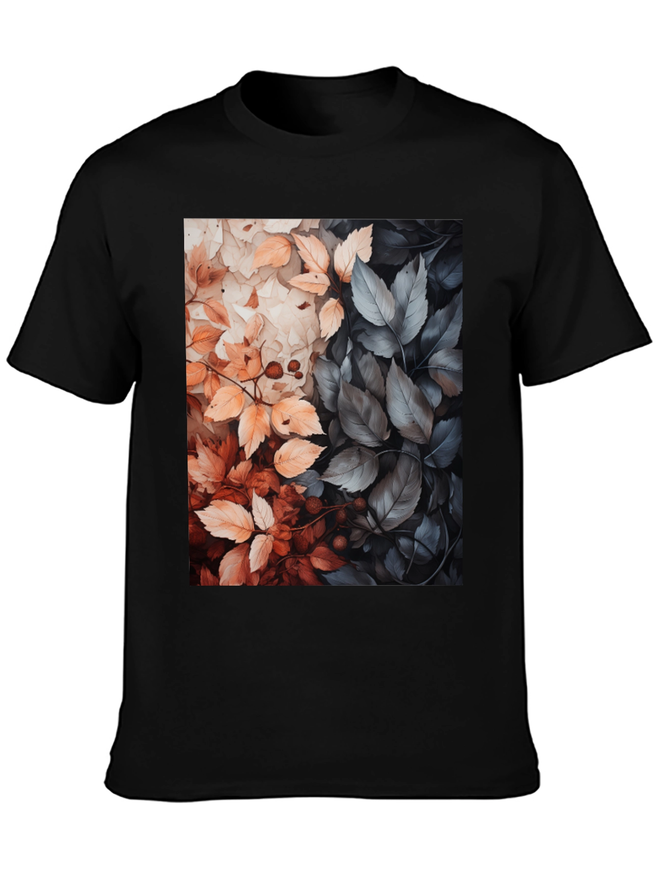 Autumn Leaves Graphic Tee - Stylish Nature Design