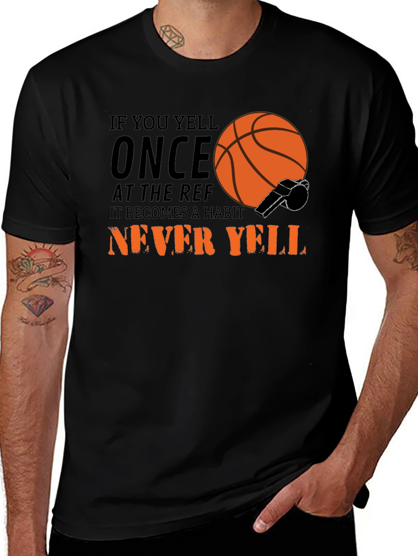 Basketball Ref T-Shirt - Never Yell