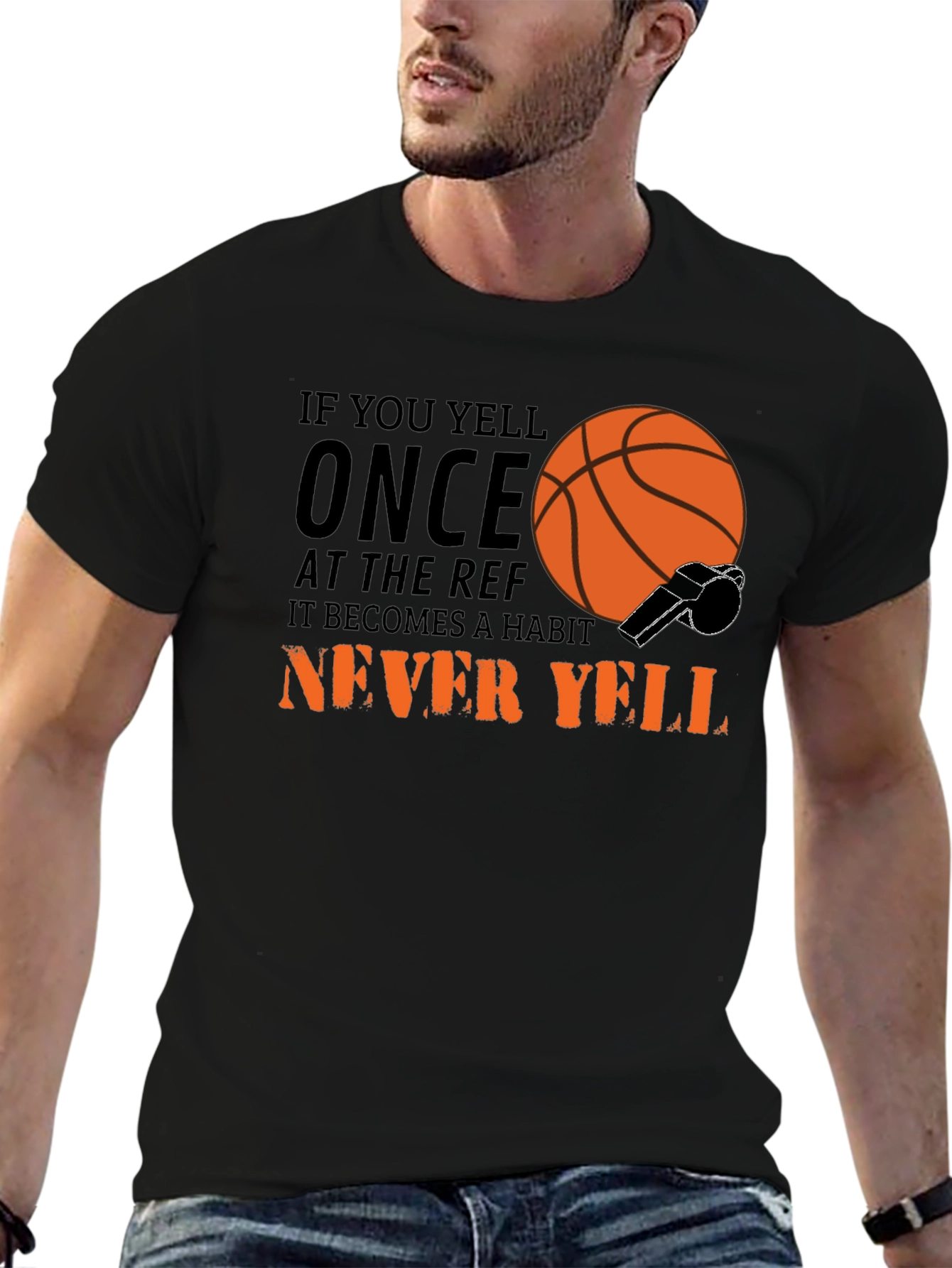 Basketball Ref T-Shirt - Never Yell