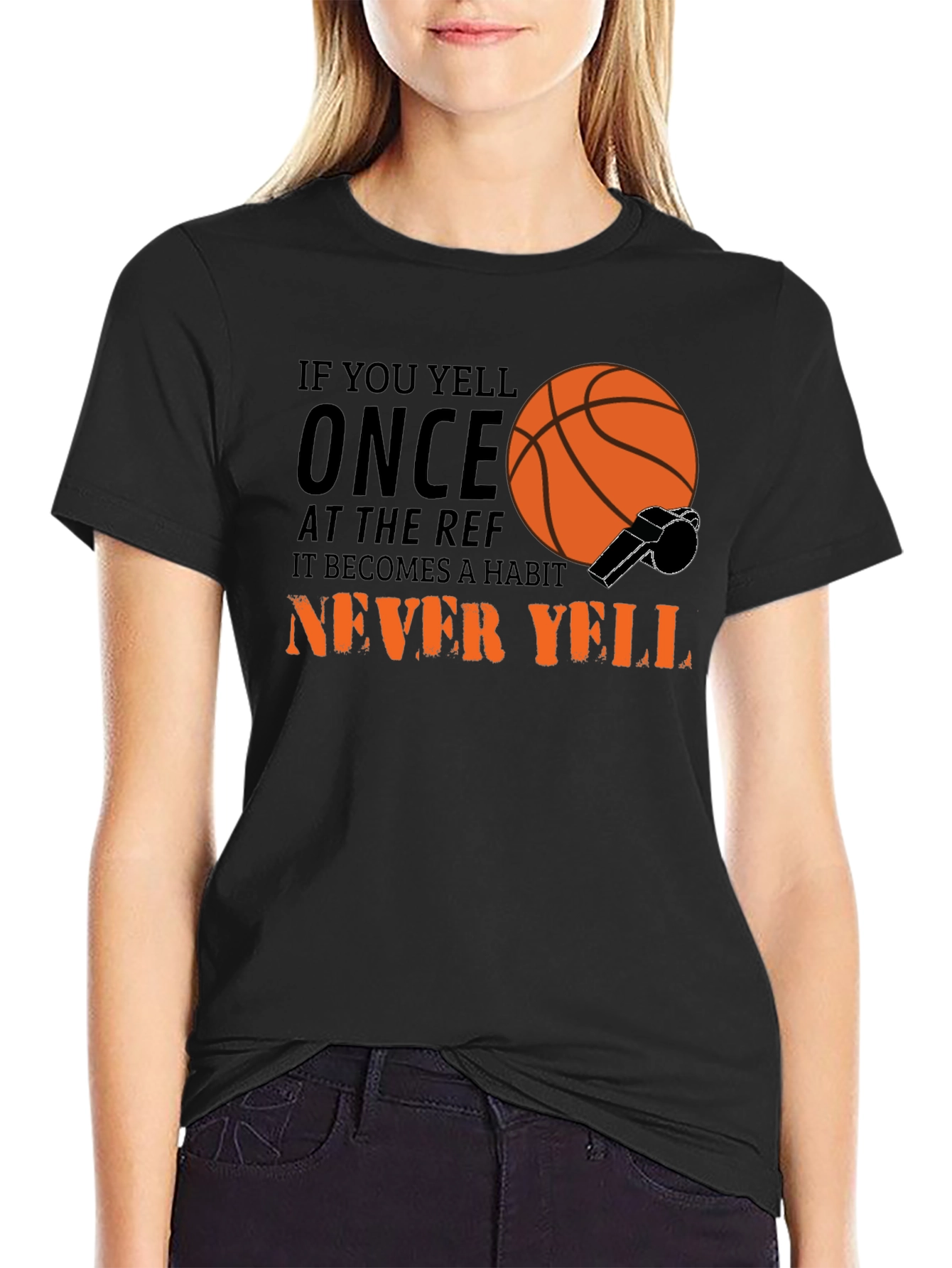 Basketball Ref T-Shirt - Never Yell