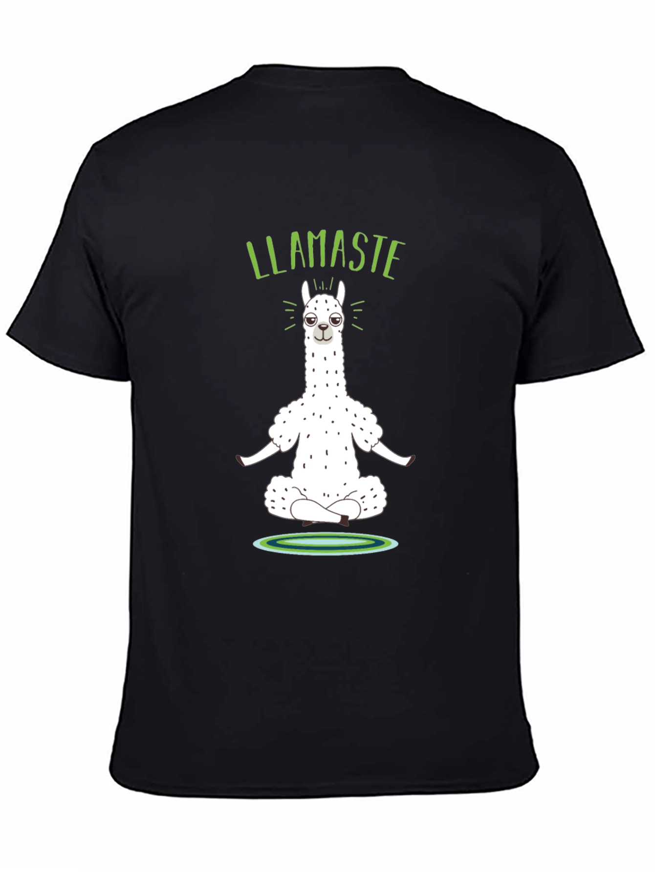 Llamaste Yoga Black Graphic T-Shirt