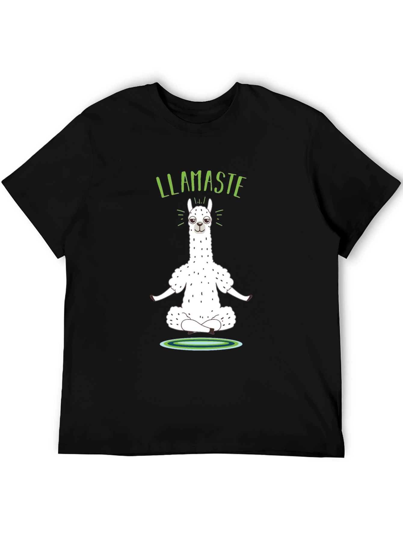 Llamaste Yoga Black Graphic T-Shirt