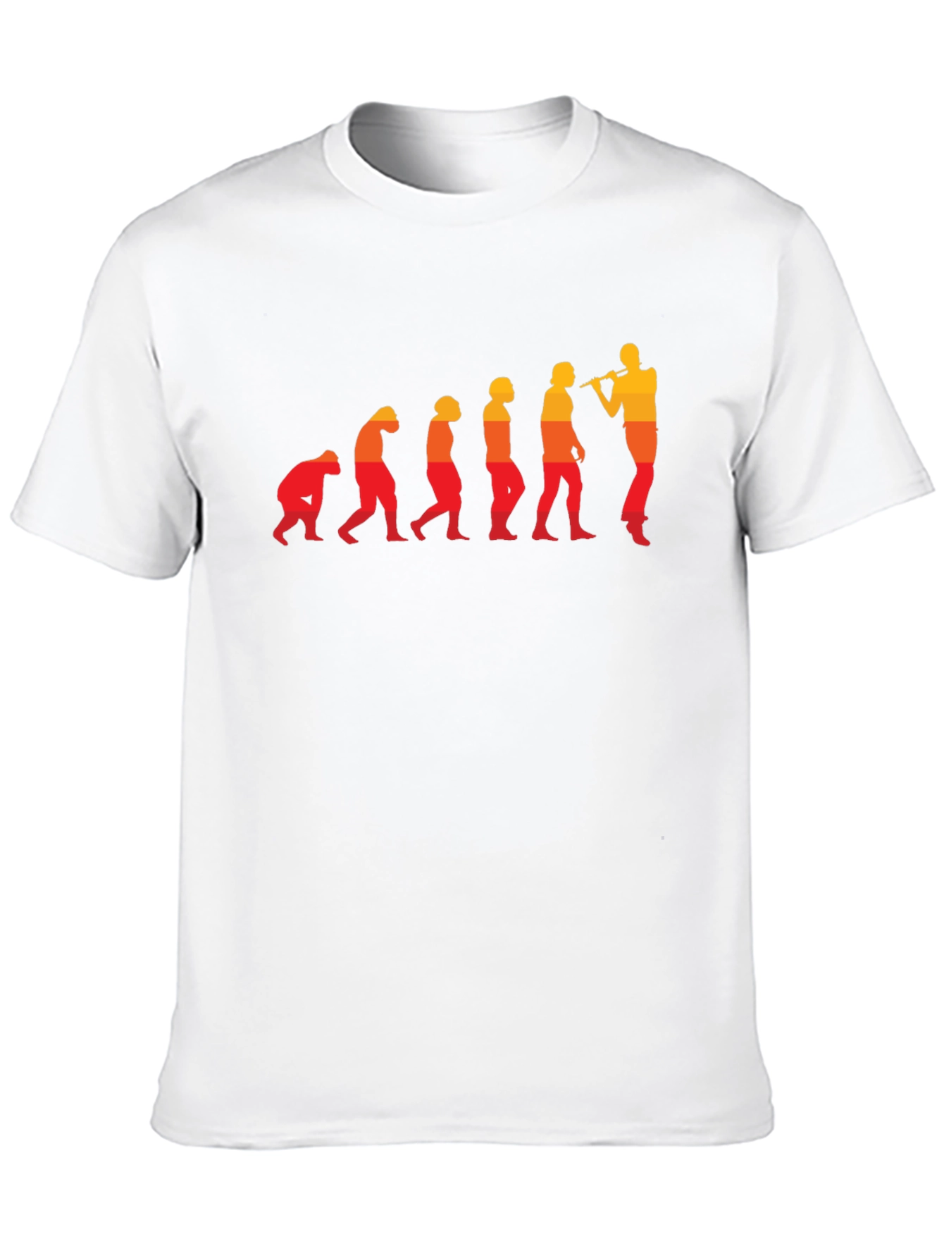 Evolution of Flute Player T-Shirt