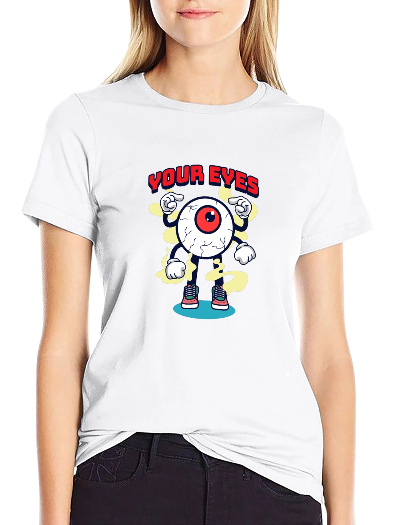 Cartoon Eye Graphic T-Shirt