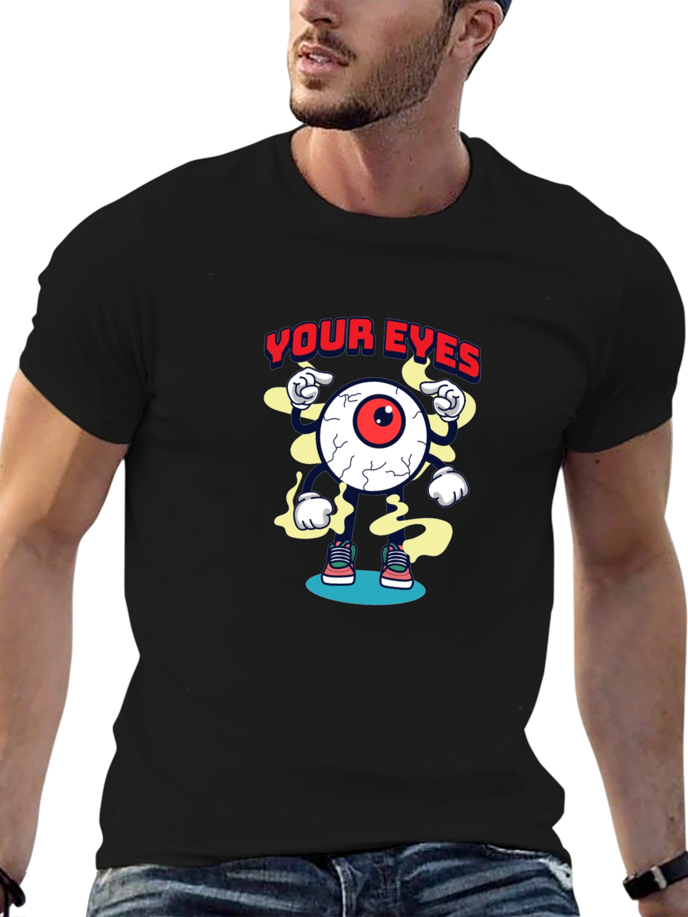 Cartoon Eye Graphic T-Shirt