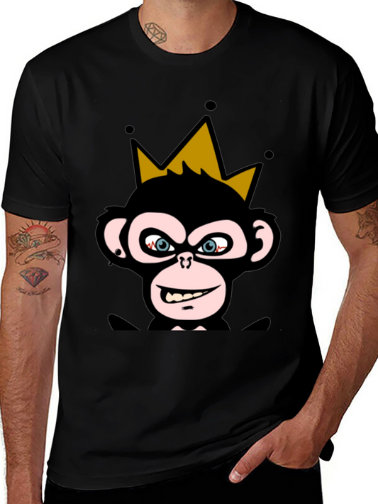 King Monkey Graphic Tee - Black Crew Neck