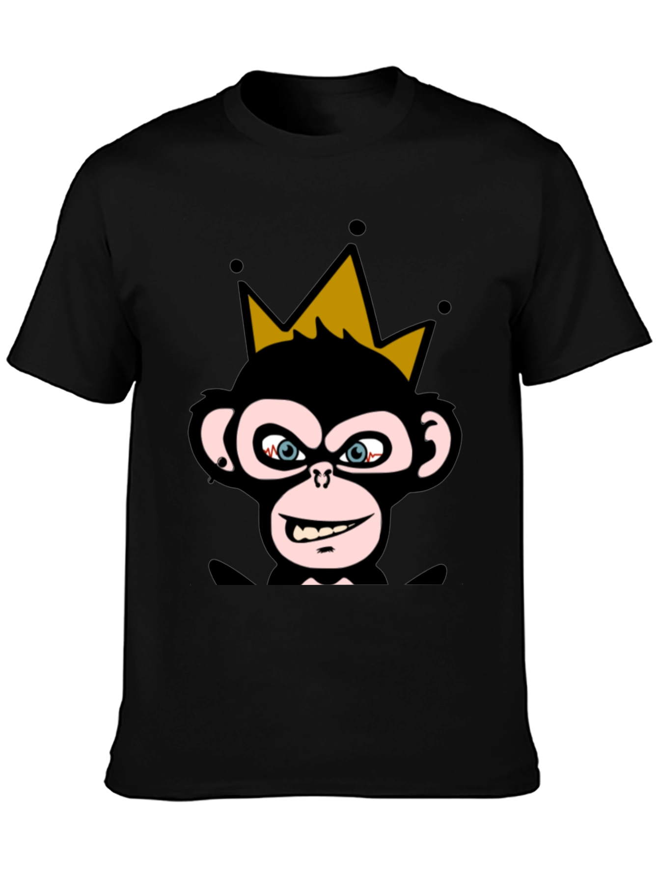 King Monkey Graphic Tee - Black Crew Neck