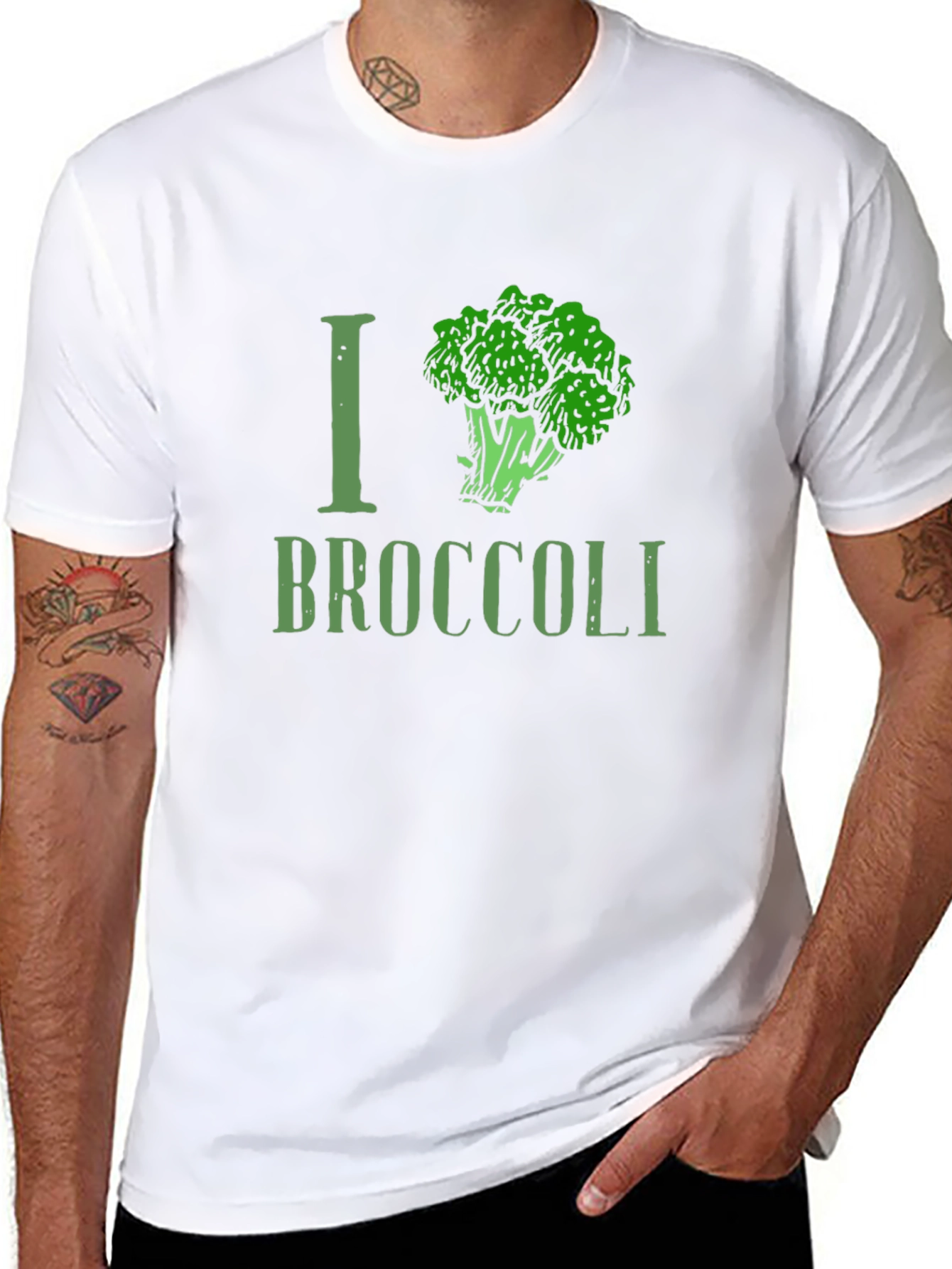 I Love Broccoli Graphic T-Shirt