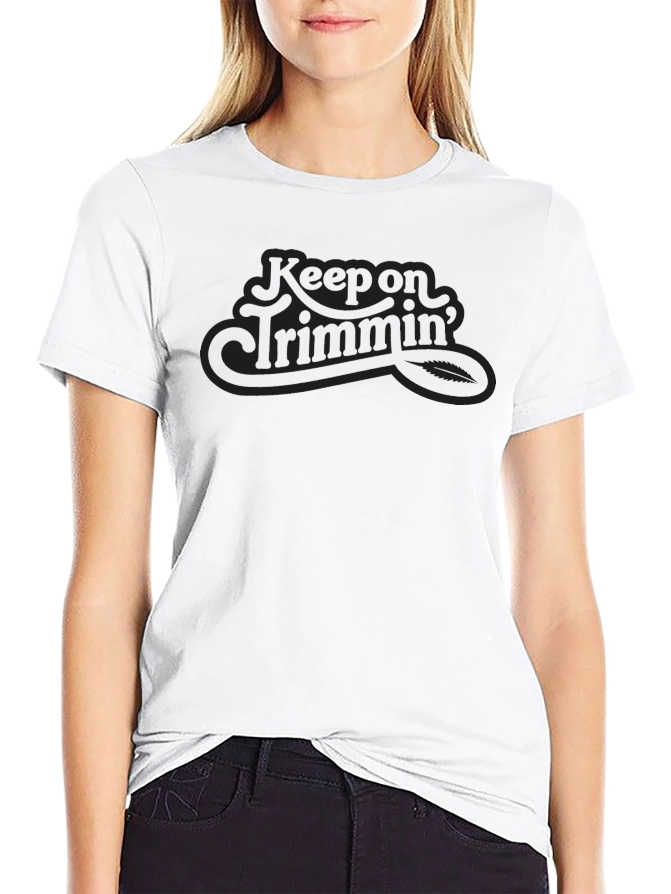 Keep On Trimmin Black Crew Neck T-Shirt