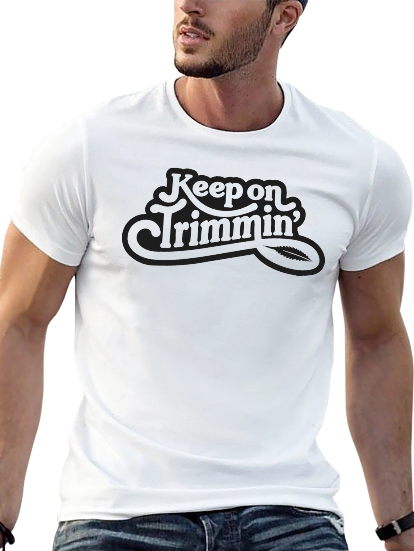 Keep On Trimmin Black Crew Neck T-Shirt