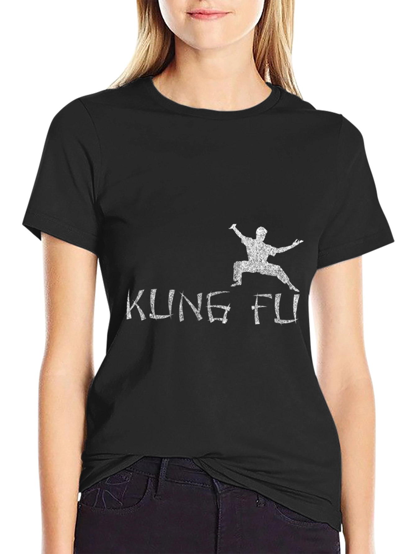 Kung Fu Black Graphic T-Shirt
