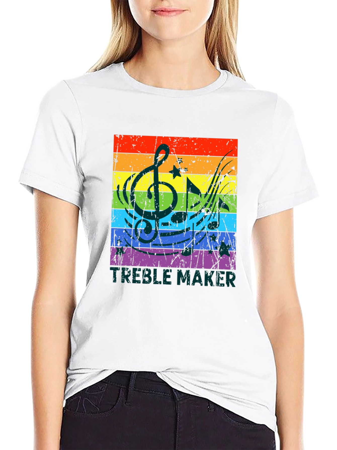 Treble Maker Rainbow Music T-Shirt
