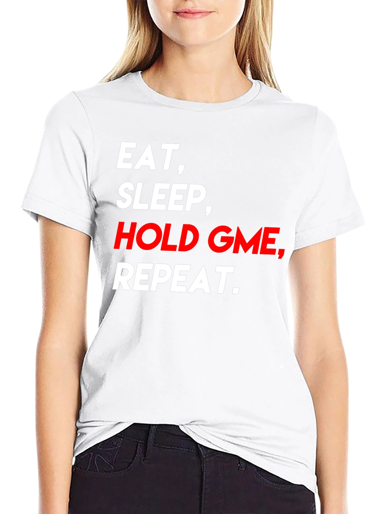 Eat Sleep Hold GME Repeat Graphic T-Shirt