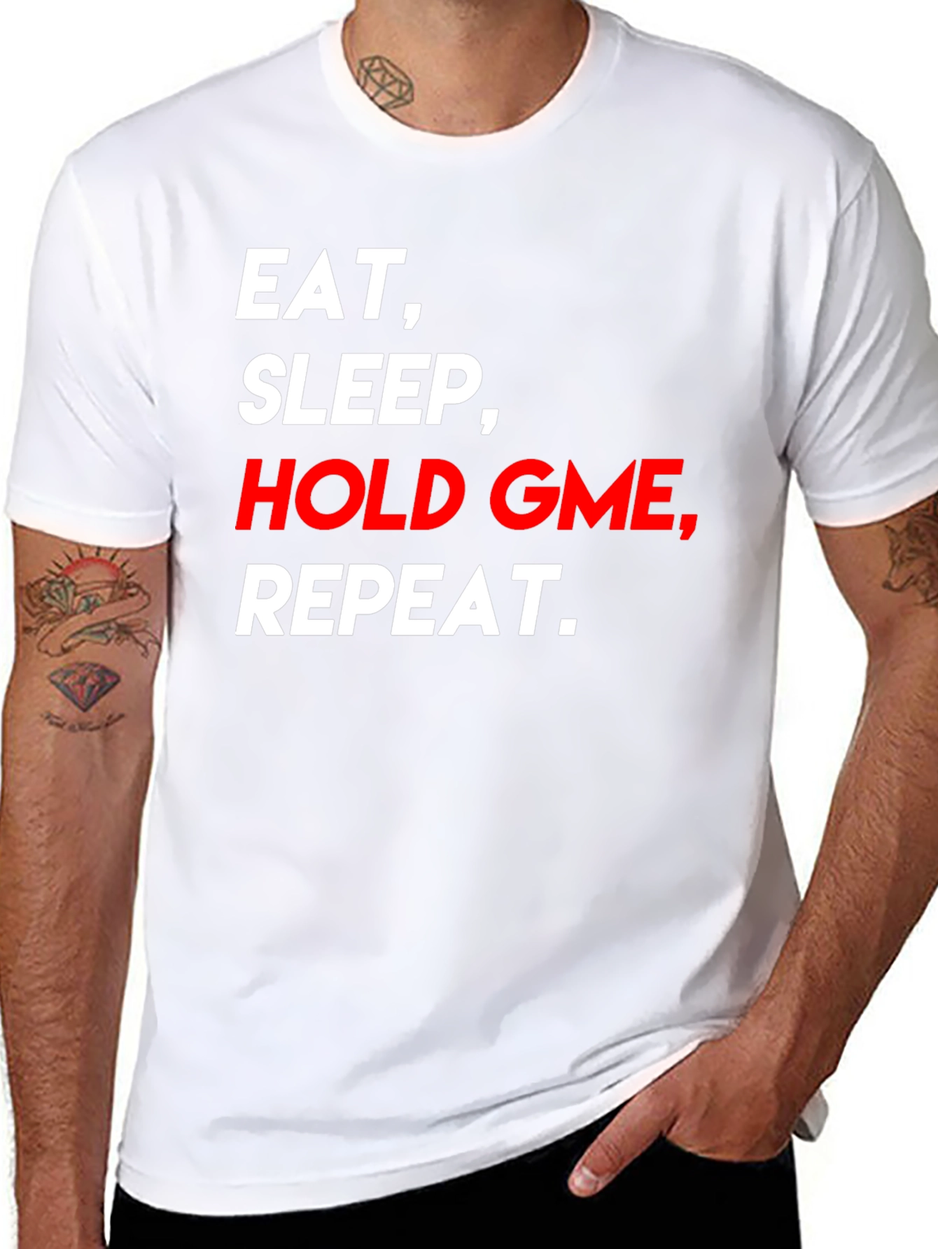 Eat Sleep Hold GME Repeat Graphic T-Shirt