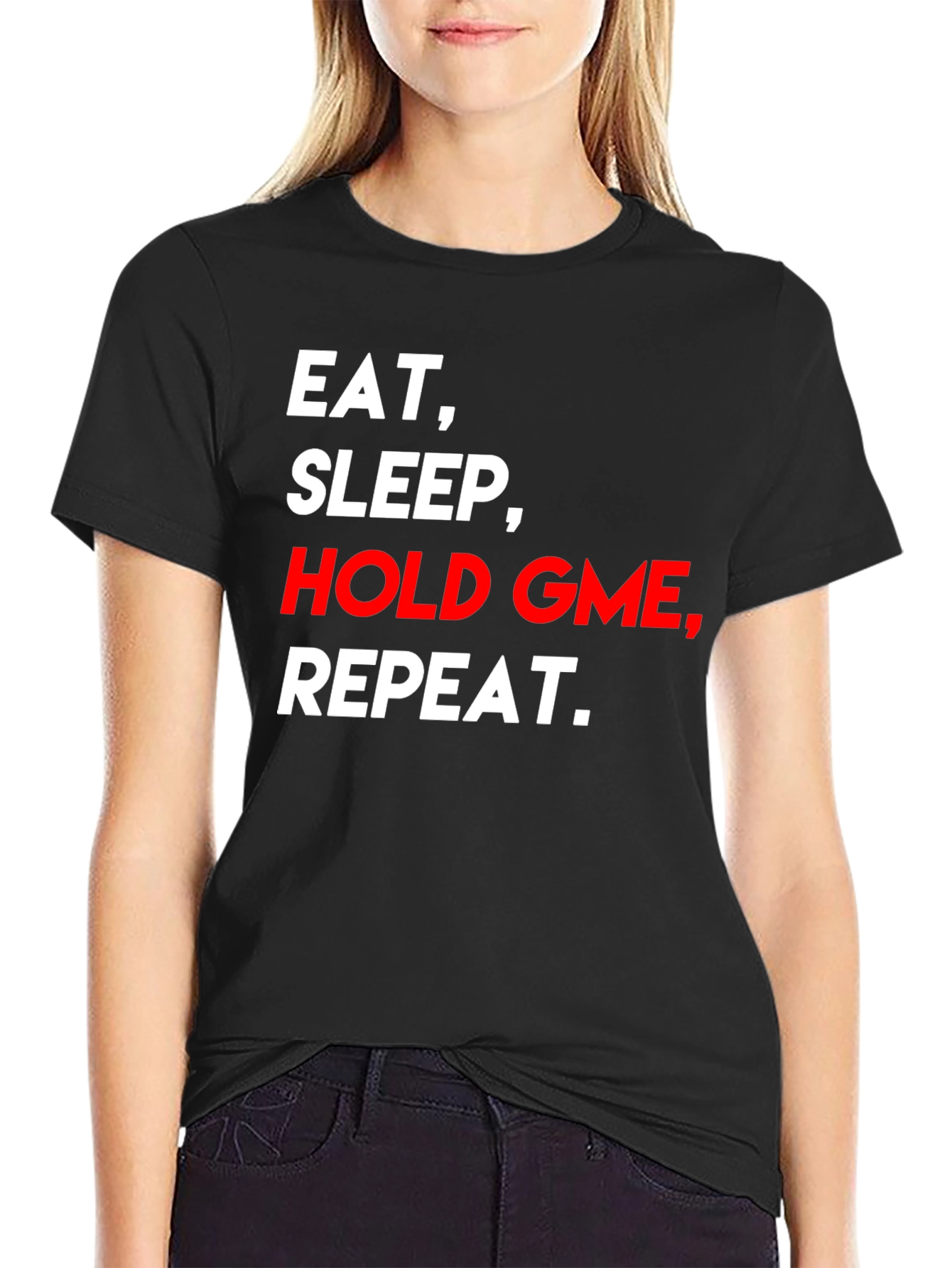 Eat Sleep Hold GME Repeat Graphic T-Shirt