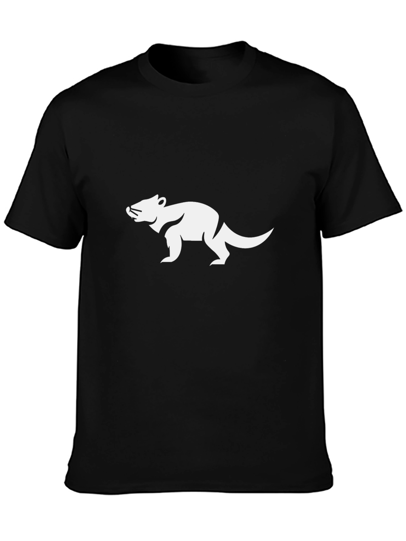 Cool Opossum Graphic Tee - Black Cotton T-Shirt