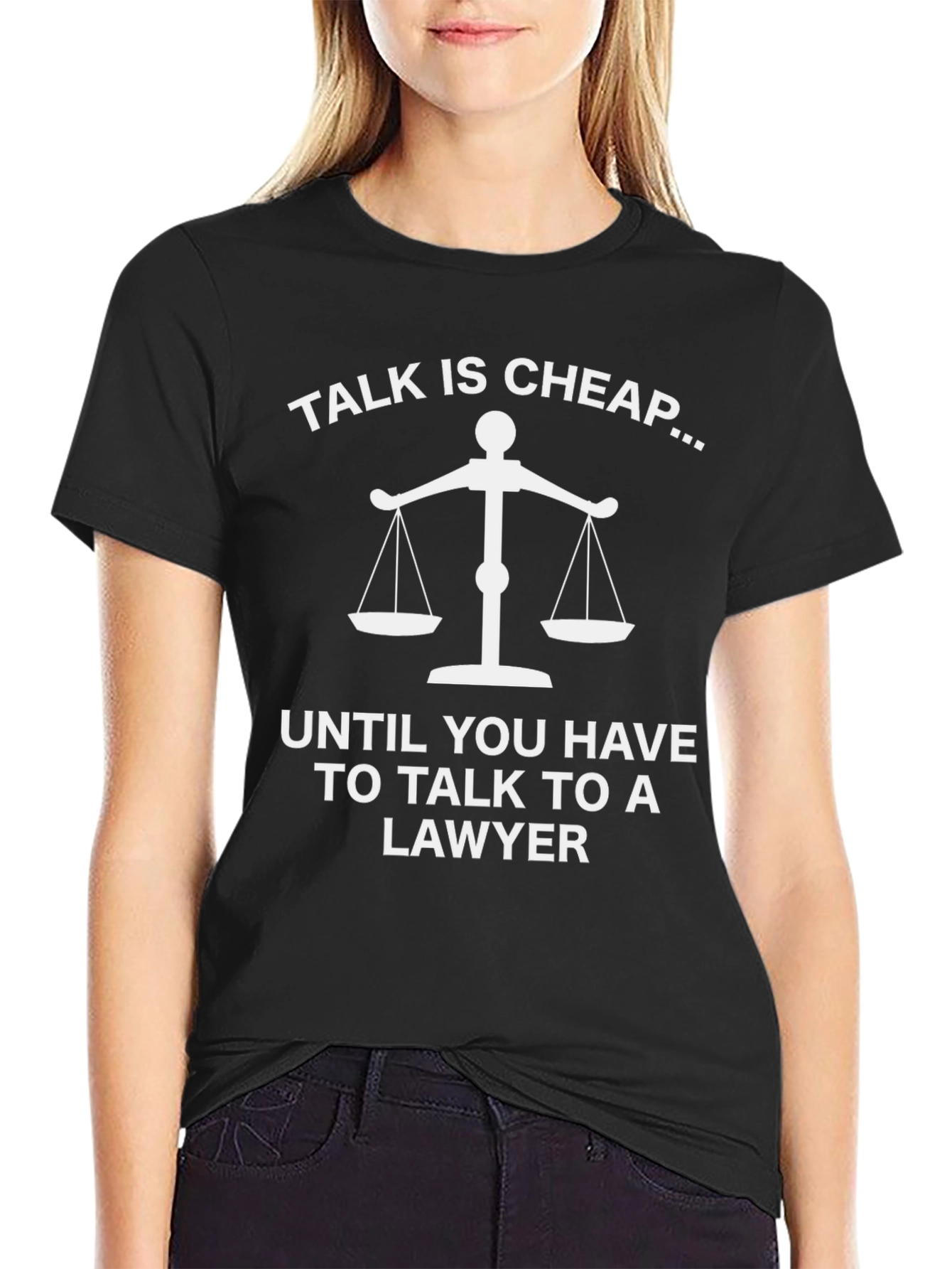 Talk is Cheap Lawyer Humor Graphic Tee