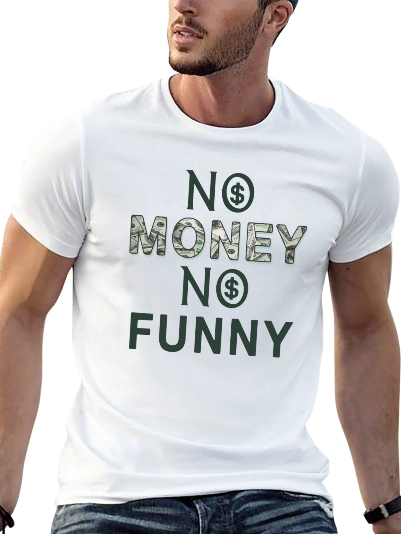 No Money No Funny T-Shirt - Black Graphic Tee