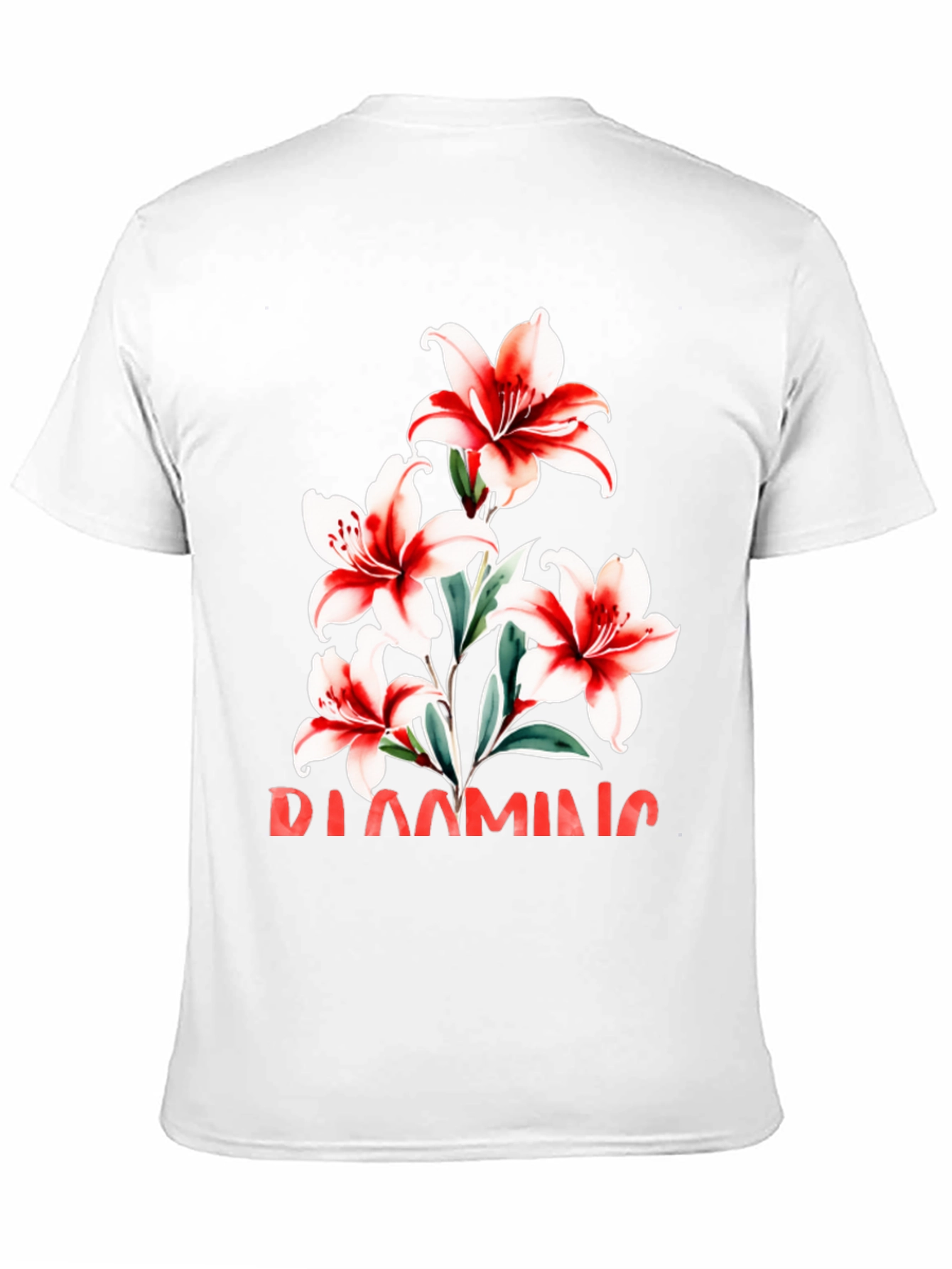 Floral Graphic Tee - Blooming Lily Design