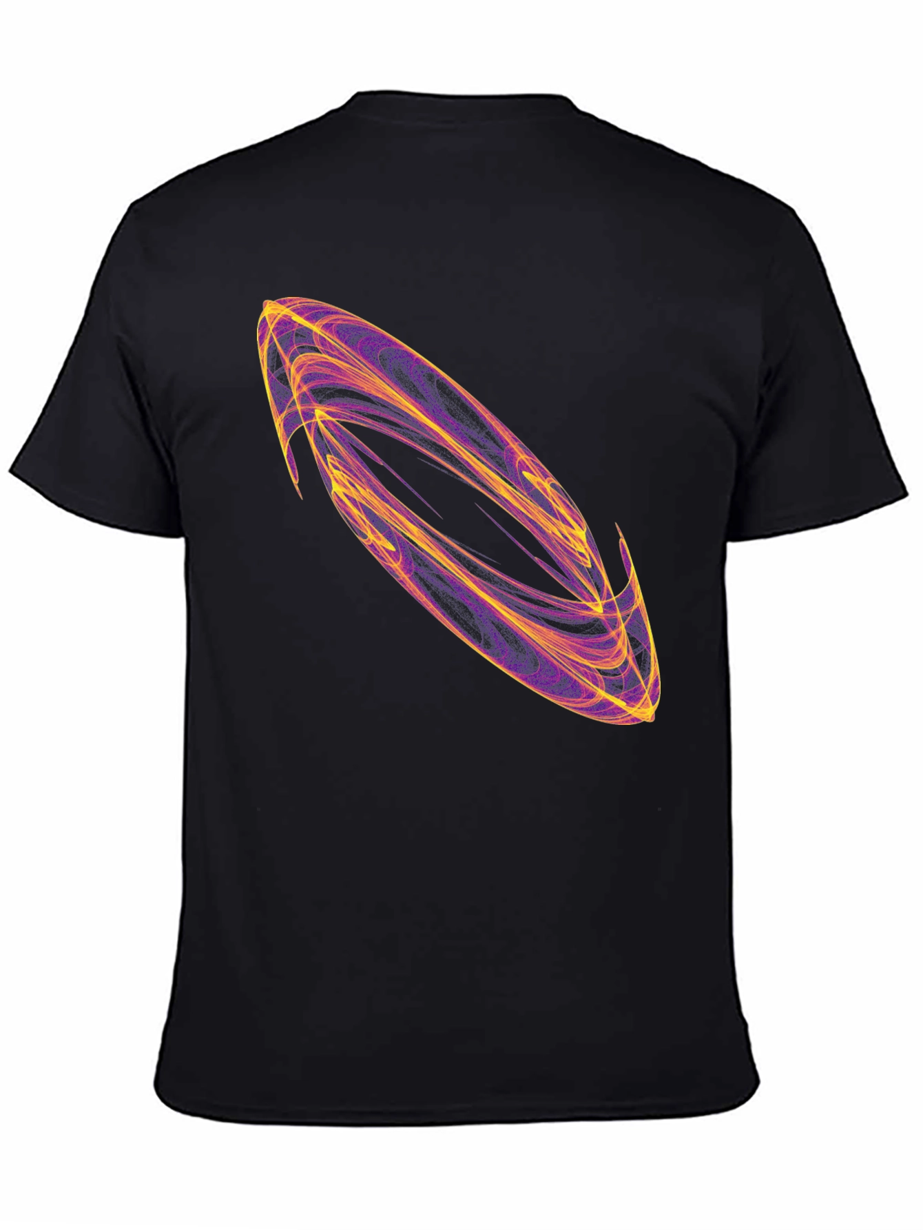 Abstract Swirl Graphic Black T-Shirt