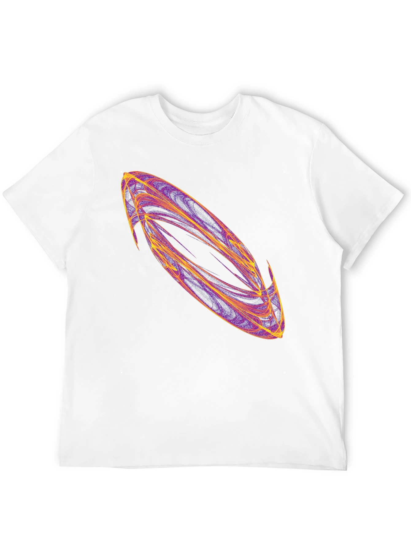 Abstract Swirl Graphic Black T-Shirt