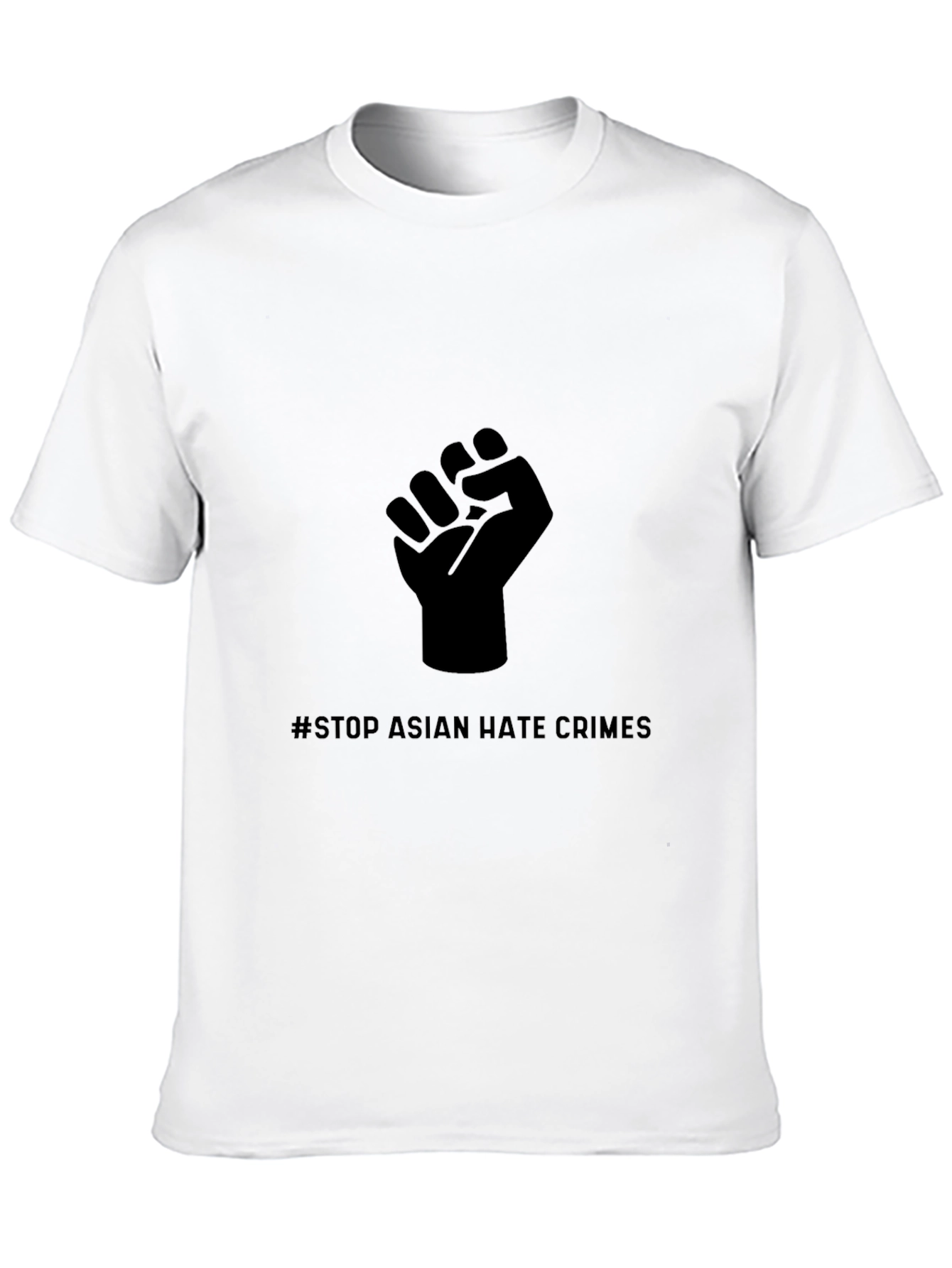 Stop Asian Hate Crimes Fist Black T-Shirt
