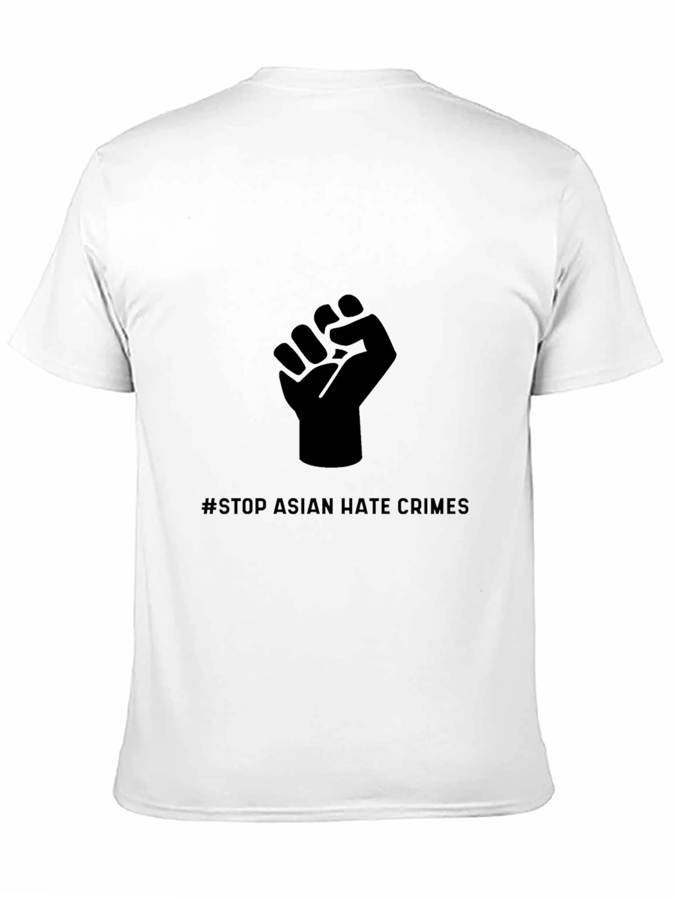 Stop Asian Hate Crimes Fist Black T-Shirt