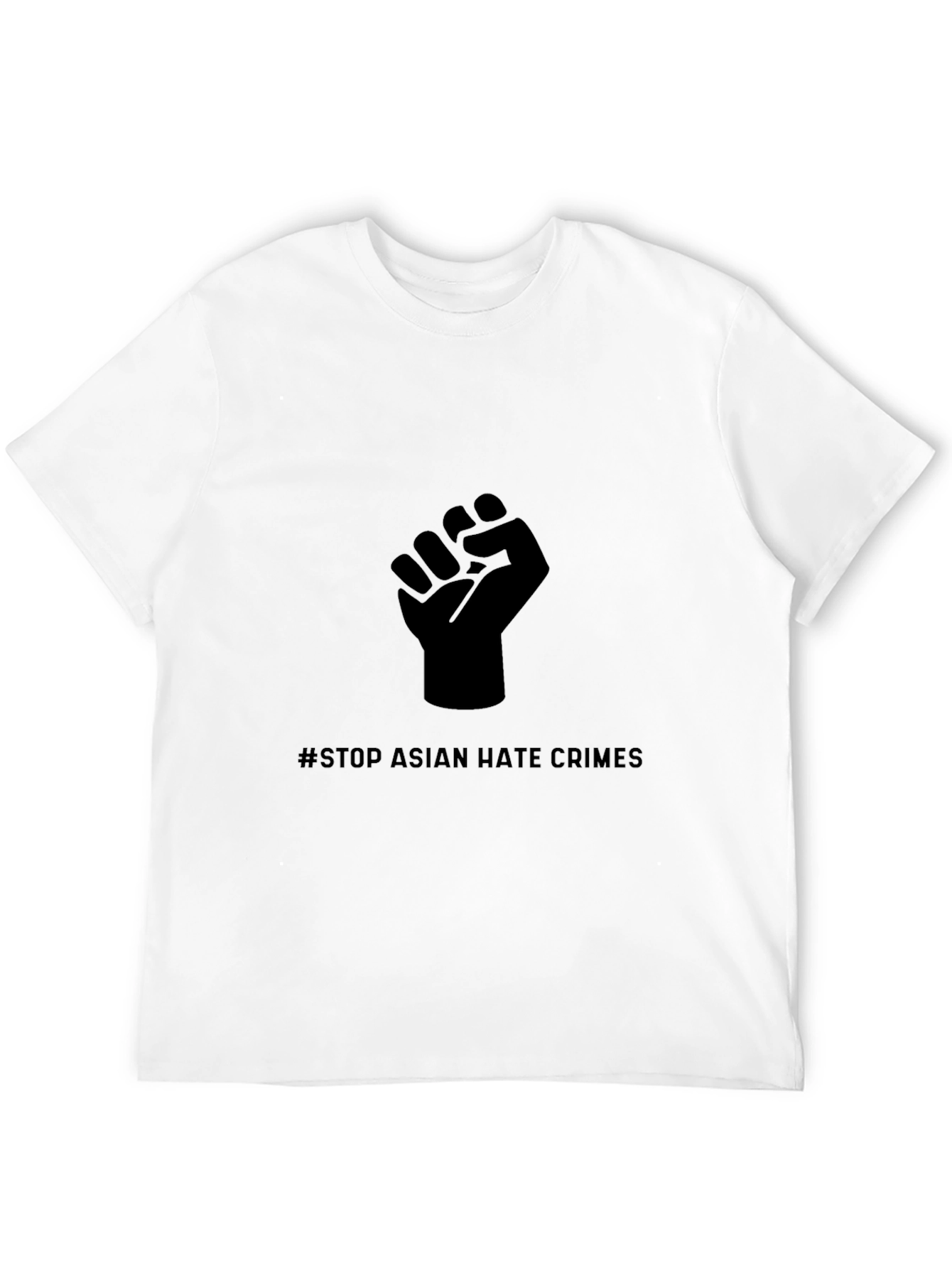 Stop Asian Hate Crimes Fist Black T-Shirt