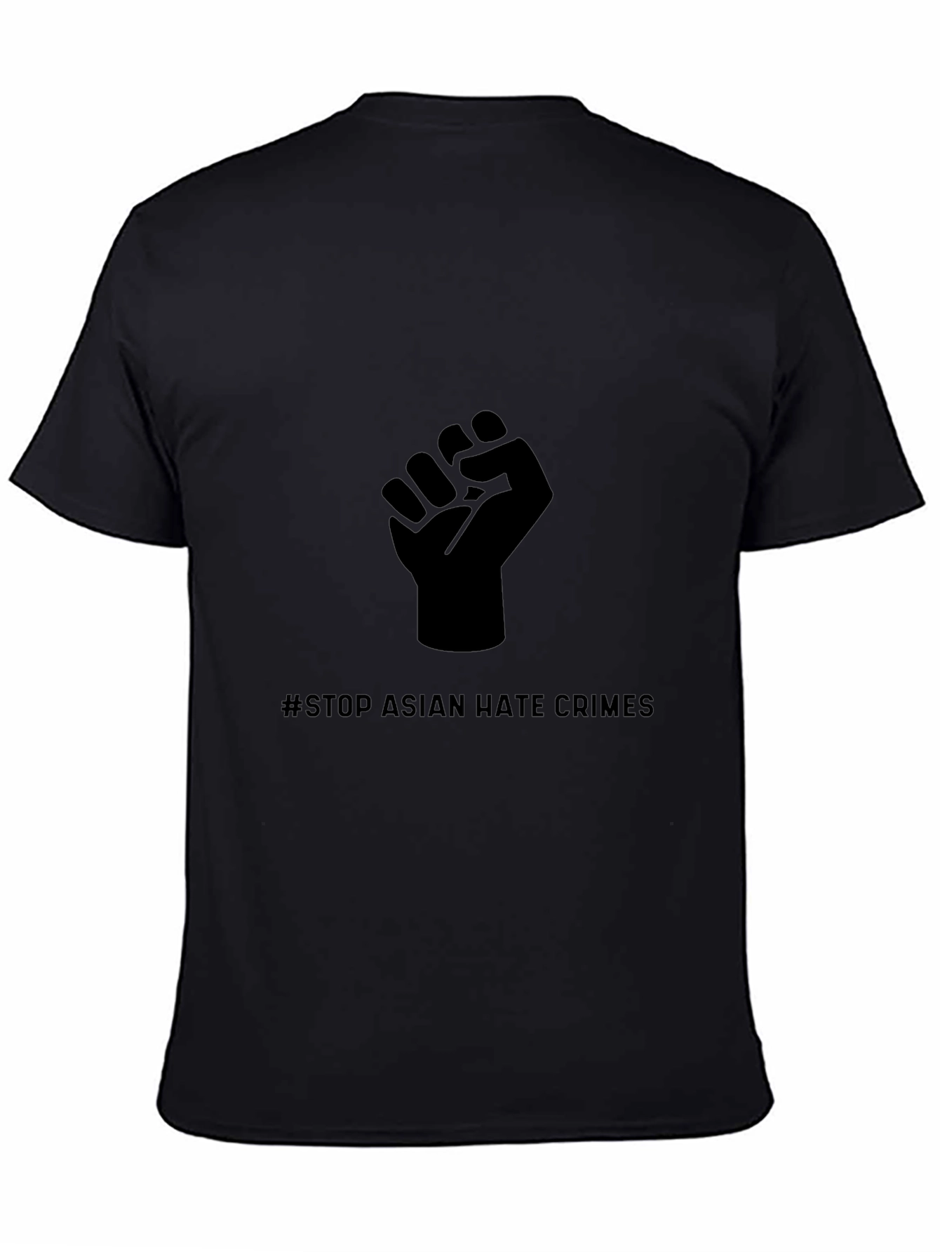 Stop Asian Hate Crimes Fist Black T-Shirt