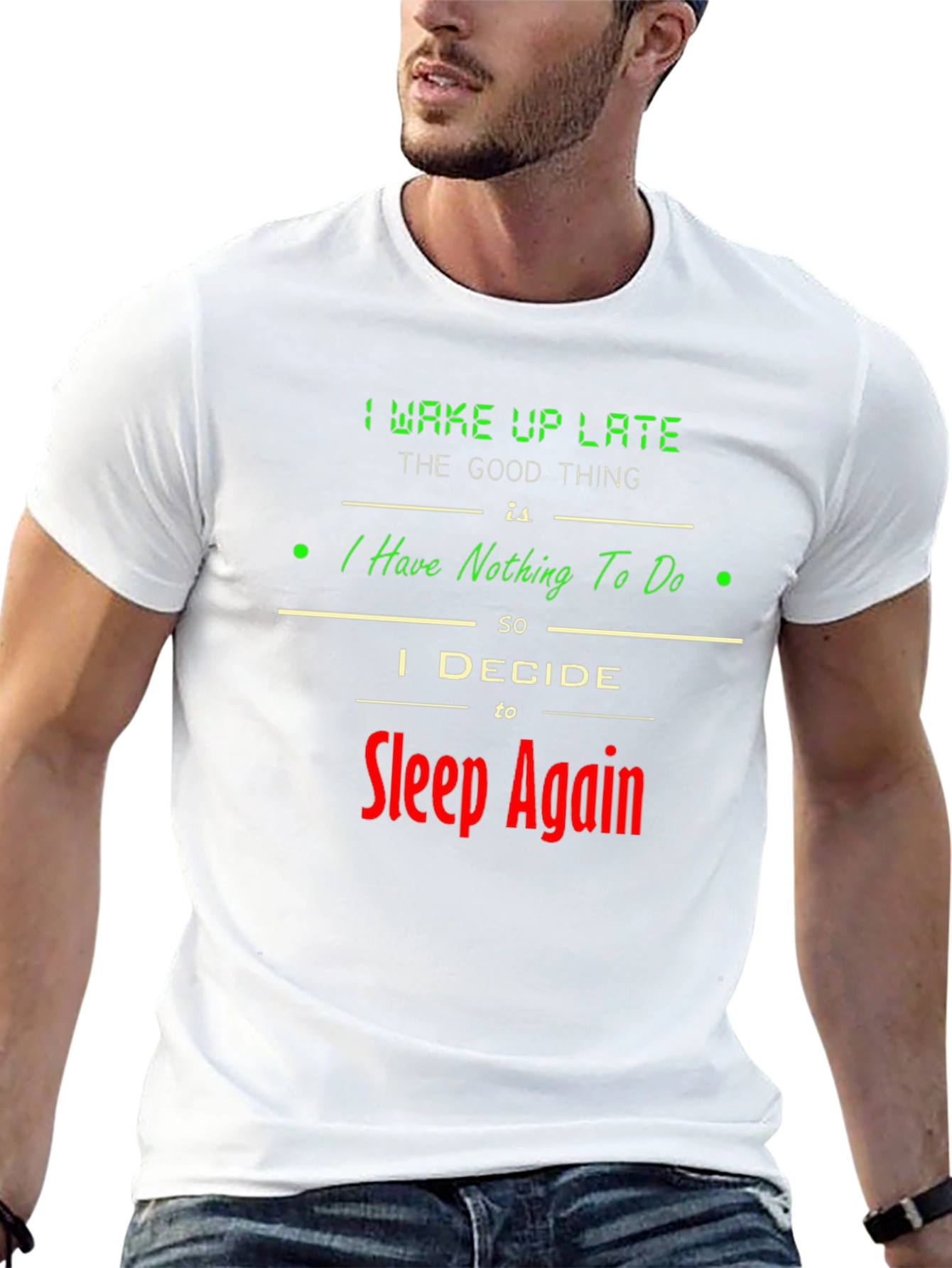 Sleep Again Graphic Tee - Funny Lazy Day T-Shirt