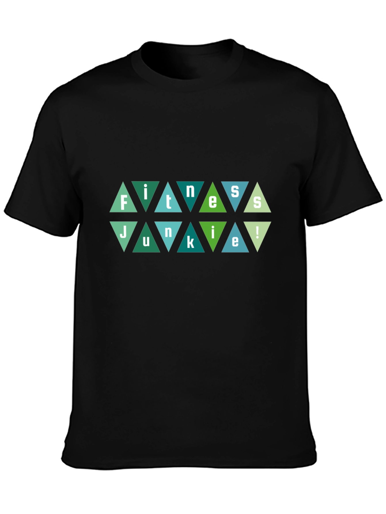Fitness Junkie Black Graphic Tee