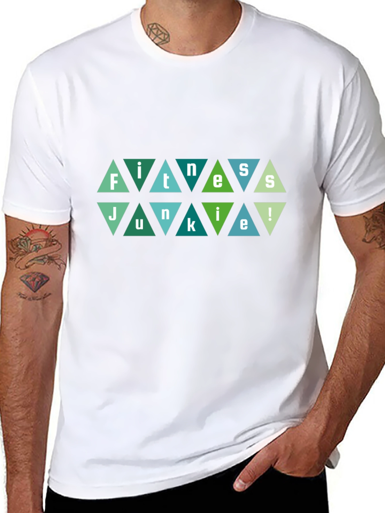 Fitness Junkie Black Graphic Tee