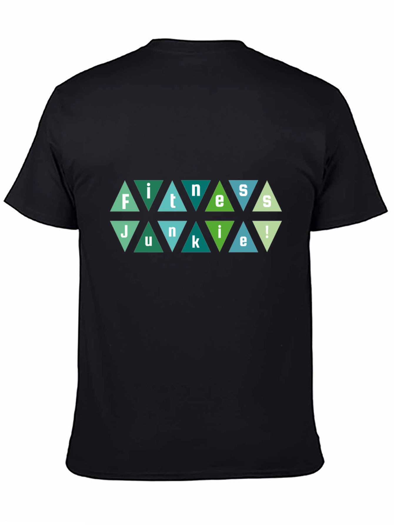 Fitness Junkie Black Graphic Tee