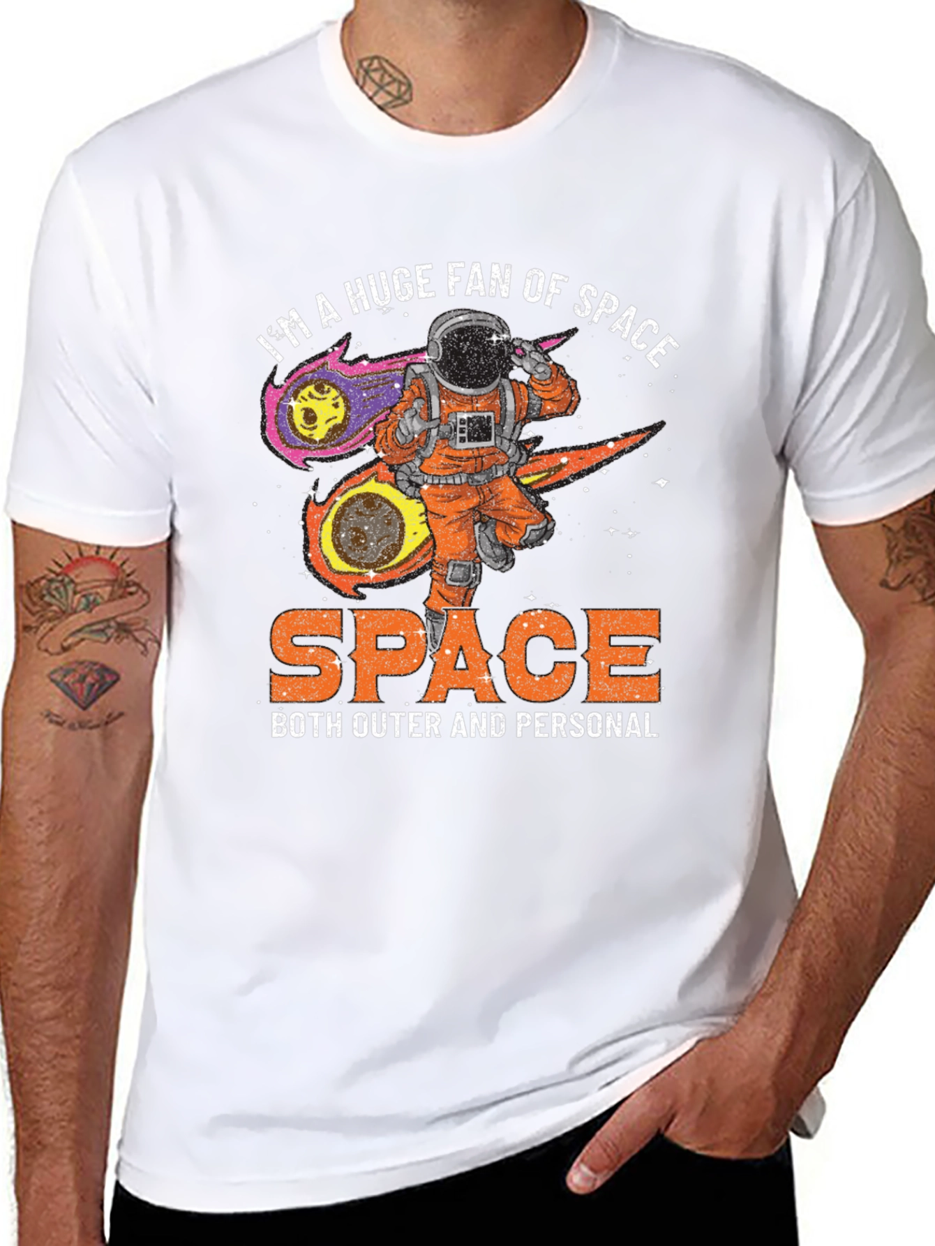 Space Fan T-Shirt Astronaut Graphic Tee