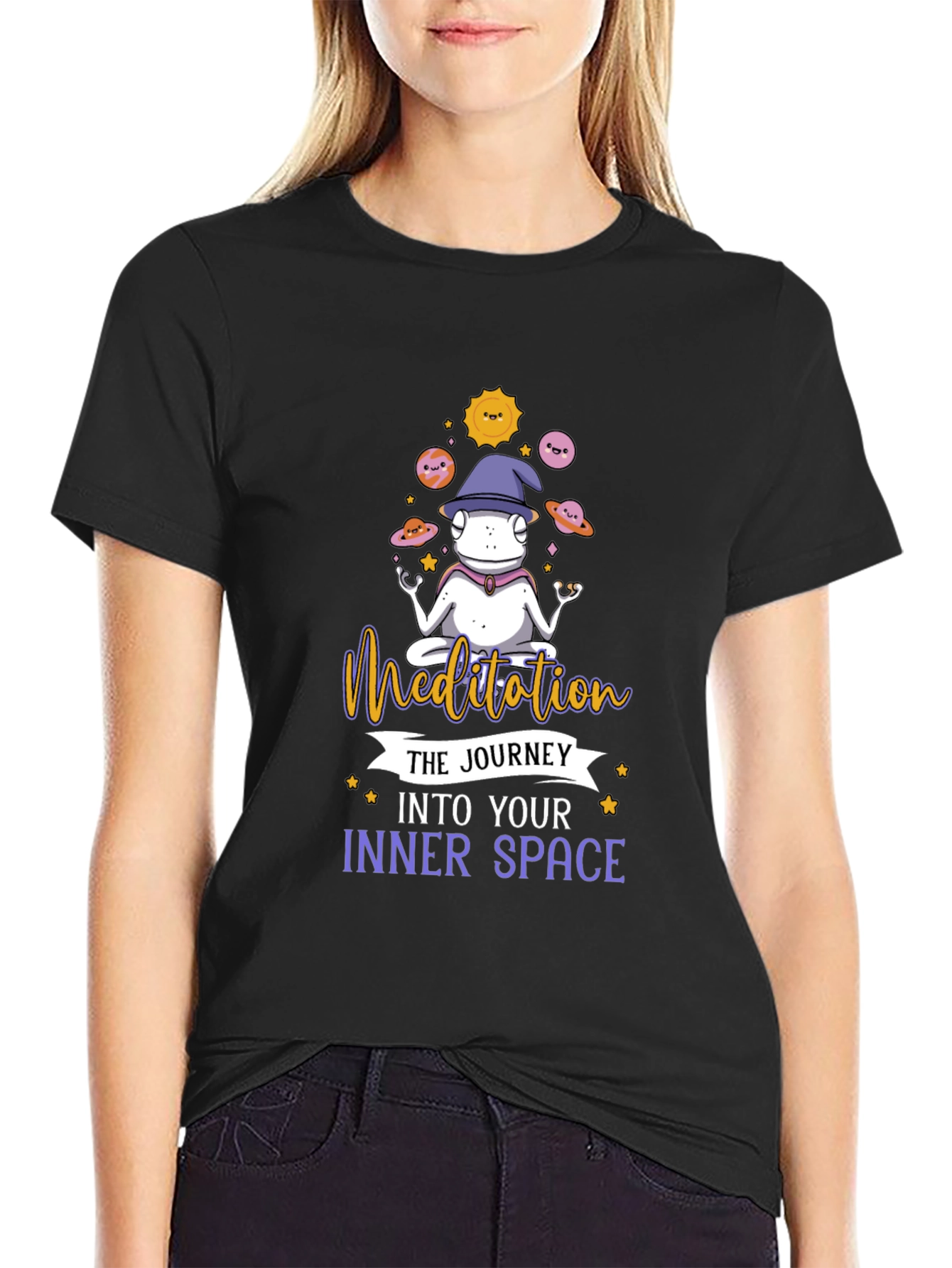 Meditation Frog T-Shirt - Inner Space Journey Tee