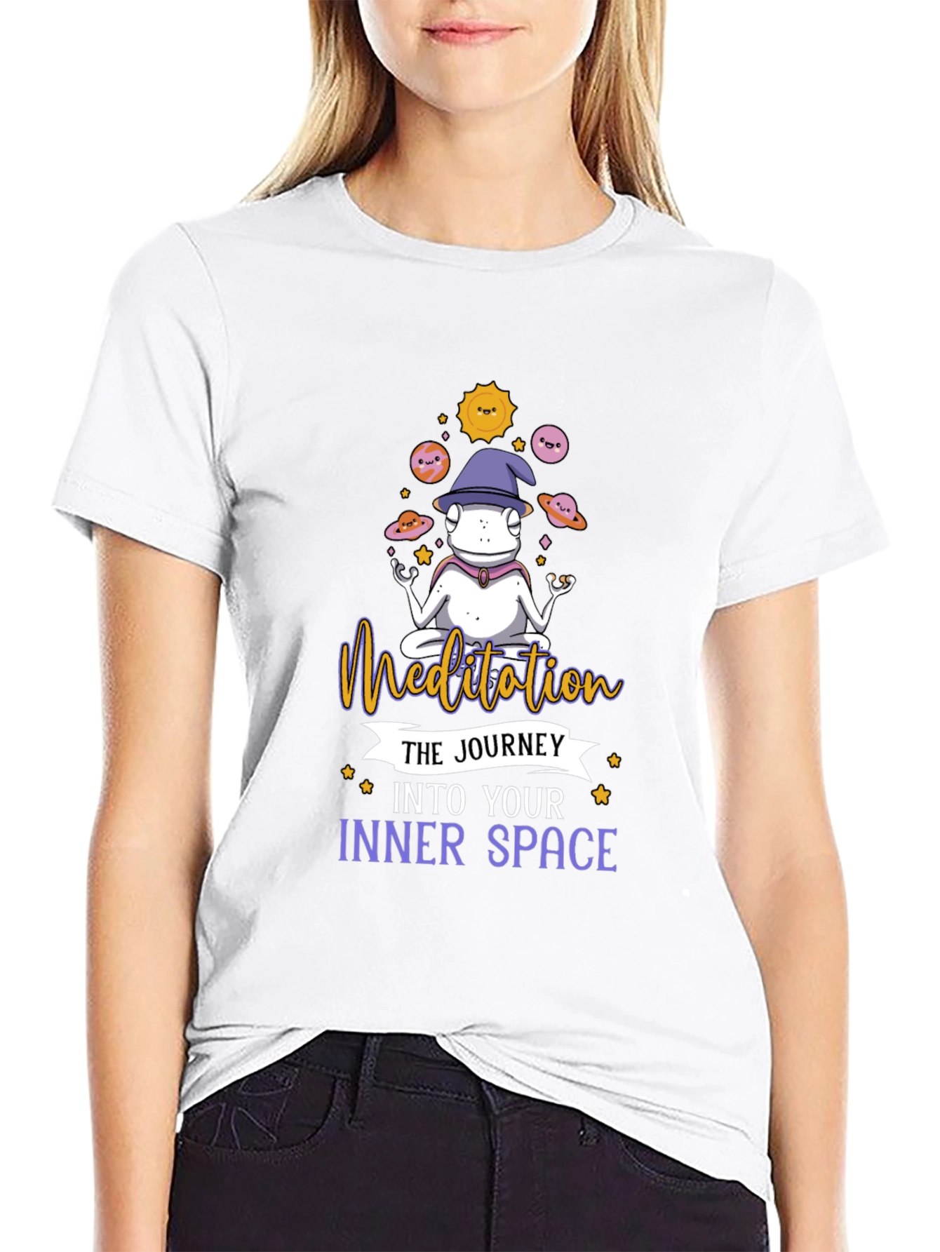 Meditation Frog T-Shirt - Inner Space Journey Tee