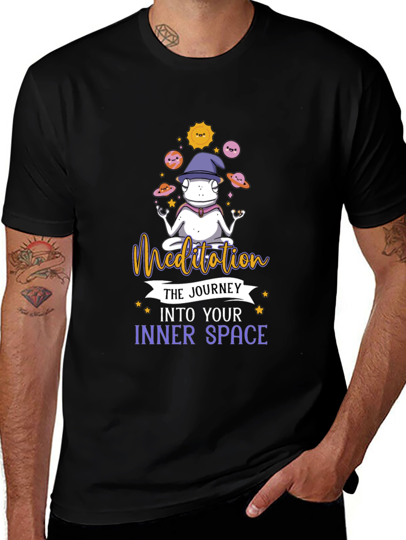 Meditation Frog T-Shirt - Inner Space Journey Tee