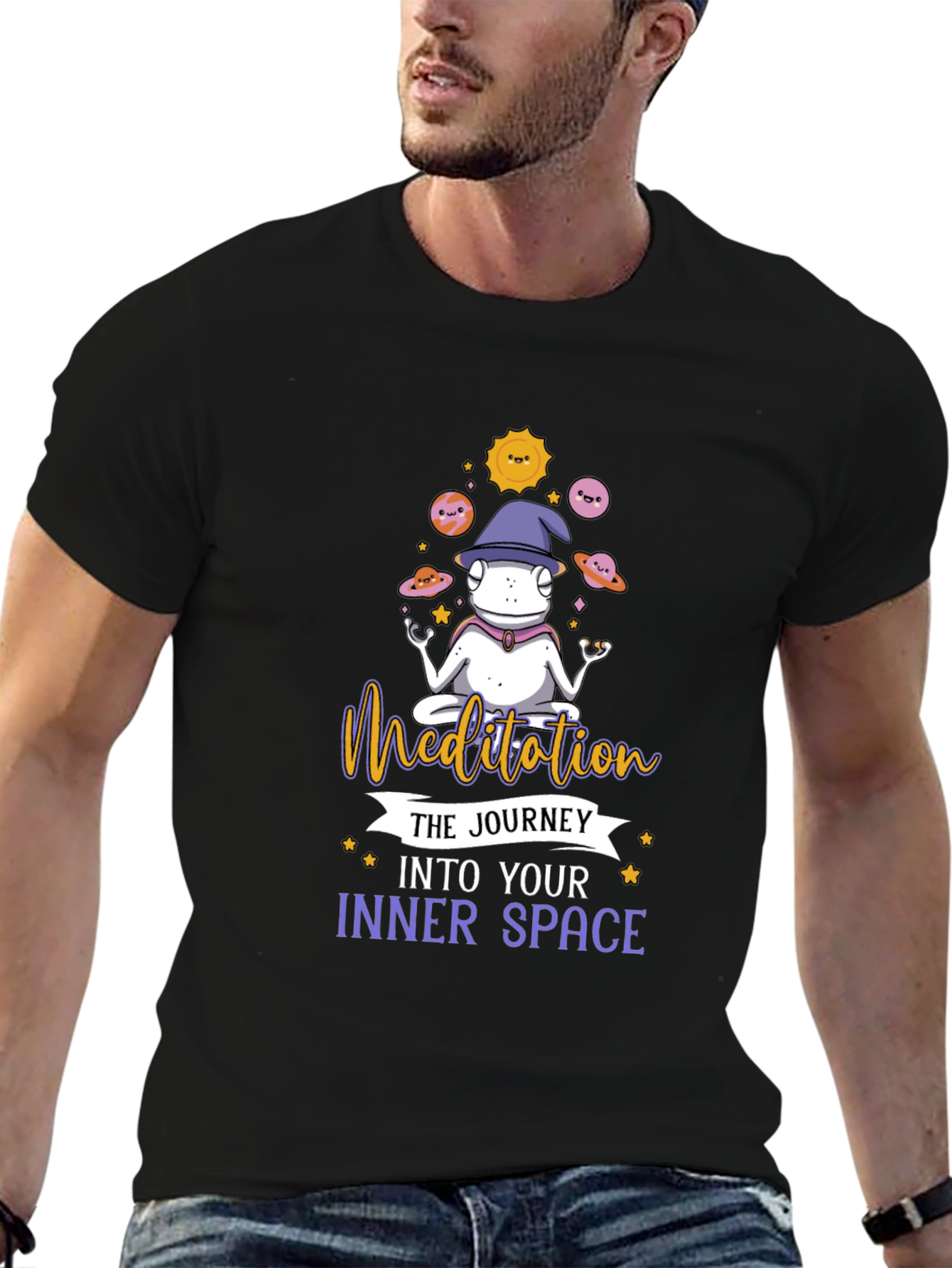 Meditation Frog T-Shirt - Inner Space Journey Tee