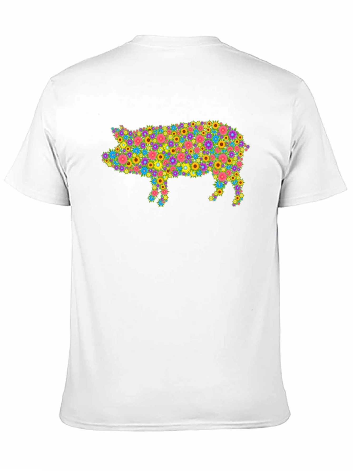 Floral Pig Graphic T-Shirt - Unique & Stylish