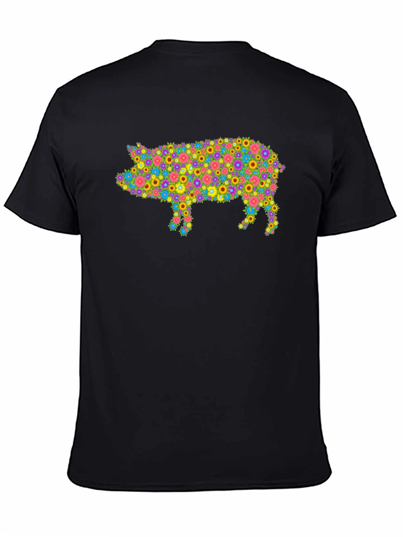 Floral Pig Graphic T-Shirt - Unique & Stylish