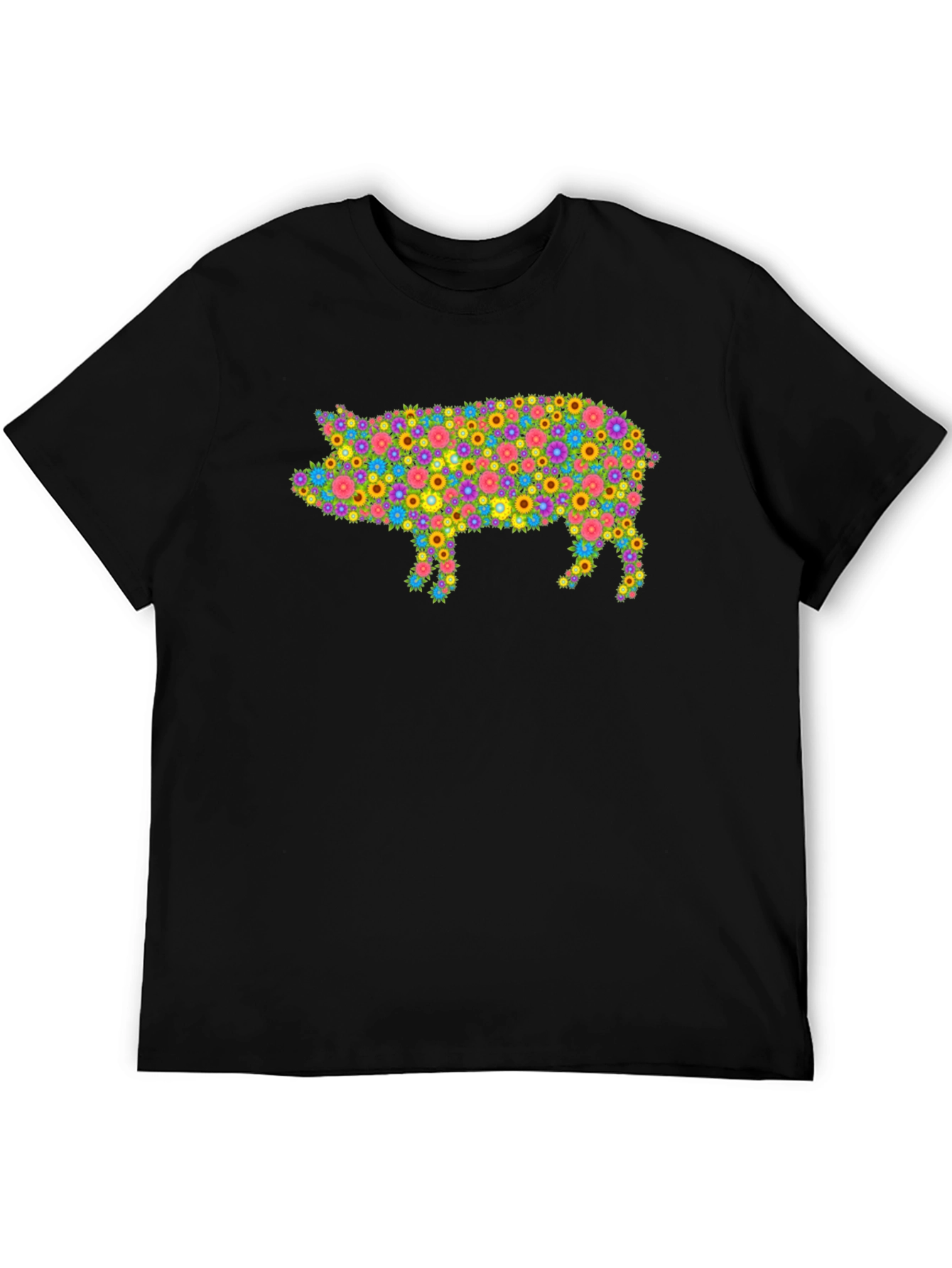 Floral Pig Graphic T-Shirt - Unique & Stylish