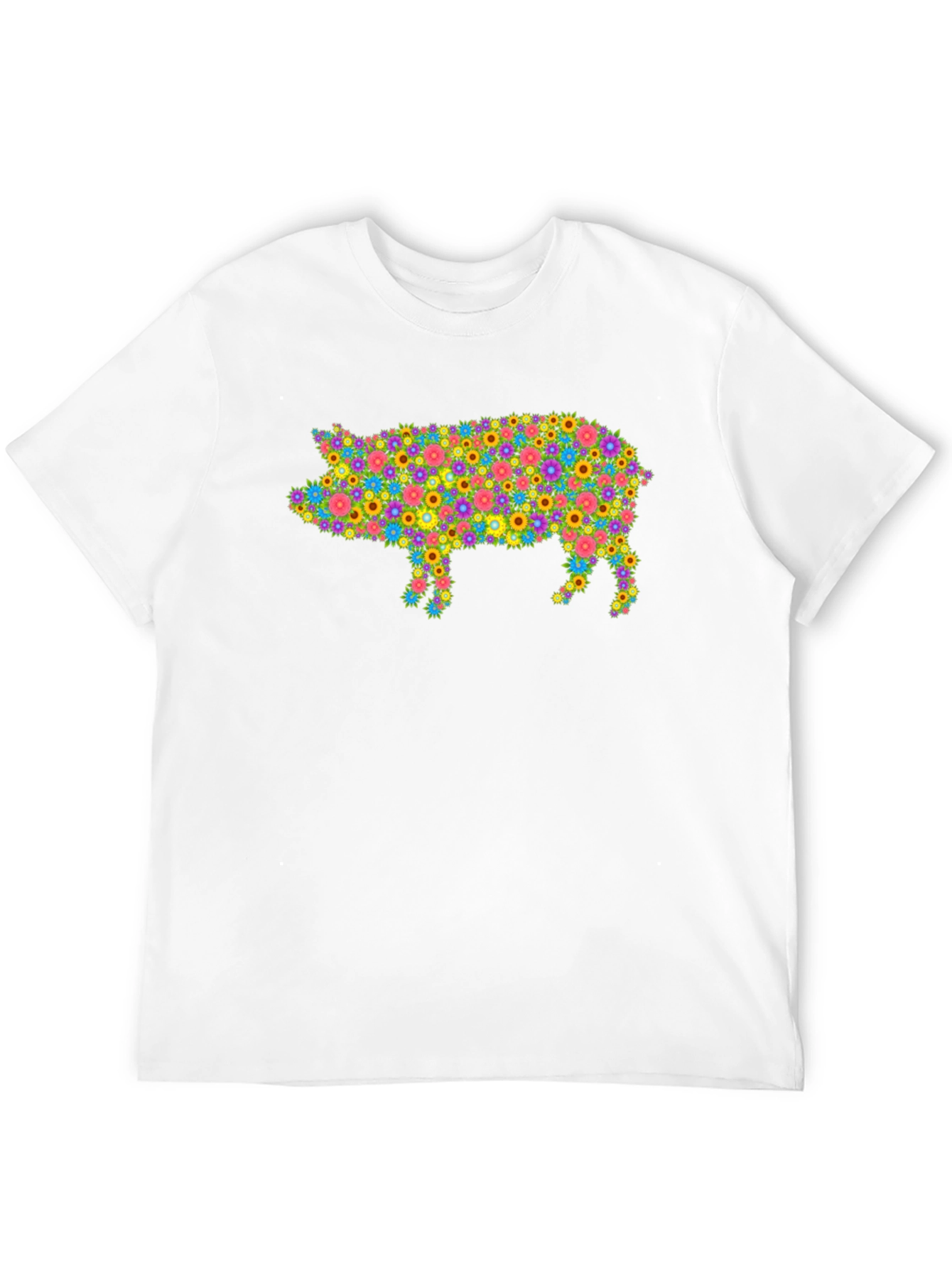 Floral Pig Graphic T-Shirt - Unique & Stylish