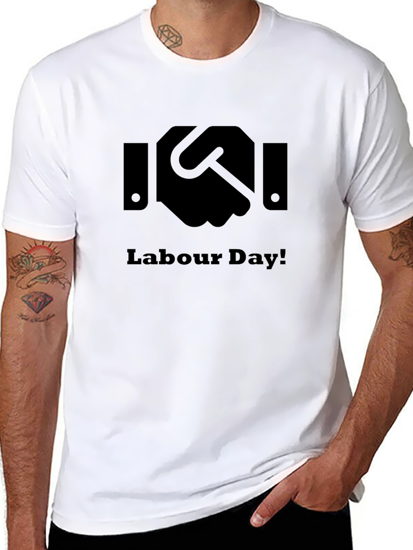 Labour Day Handshake Graphic T-Shirt
