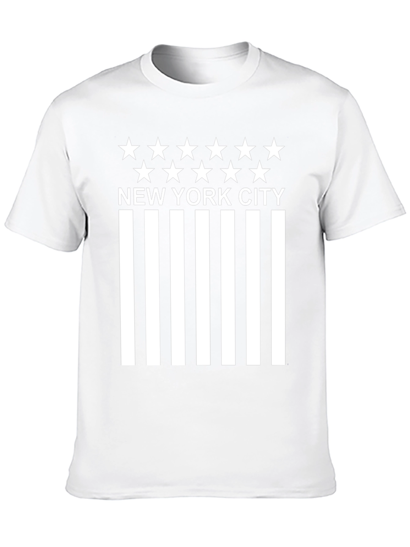 NYC Stars & Stripes Graphic T-Shirt - Black