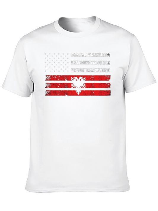 Albania USA Flag T-Shirt