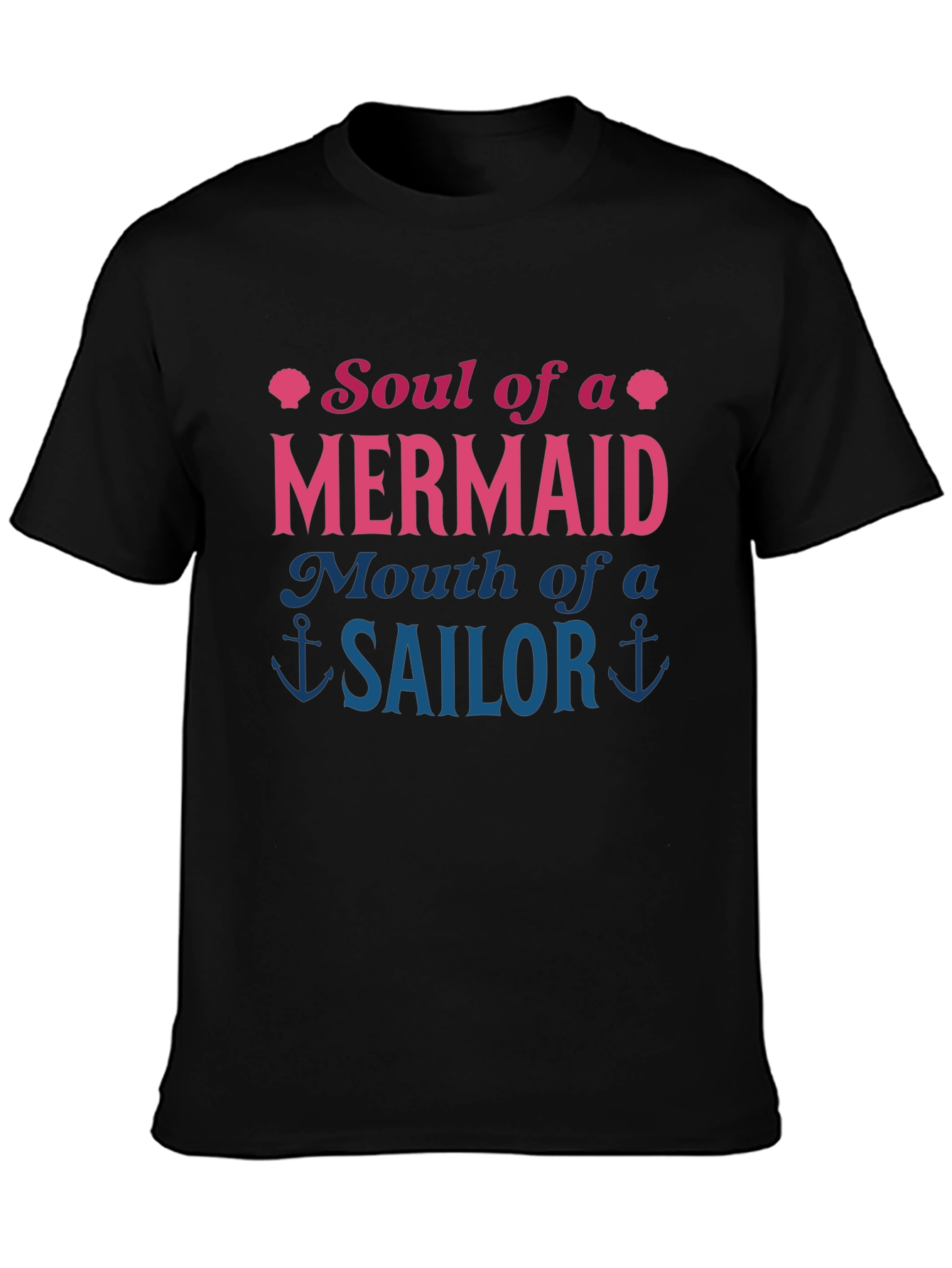 Soul of a Mermaid Sailor Black T-Shirt