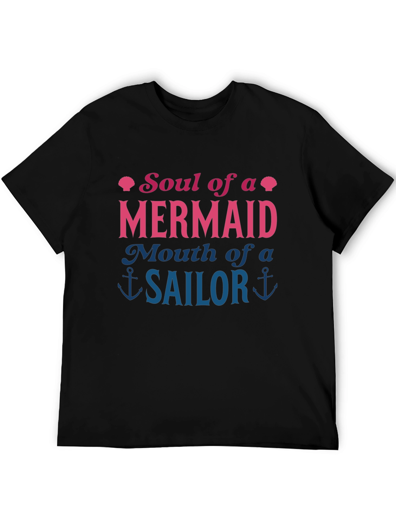 Soul of a Mermaid Sailor Black T-Shirt