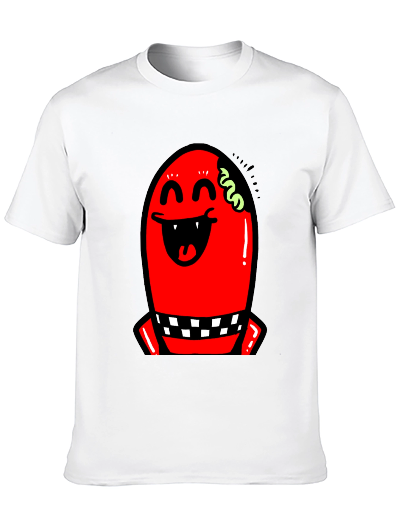Red Monster Graphic Black T-Shirt