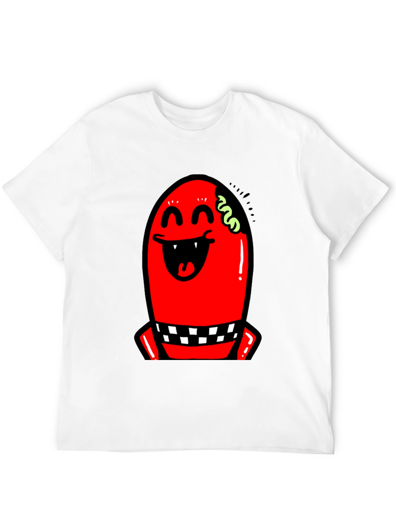Red Monster Graphic Black T-Shirt