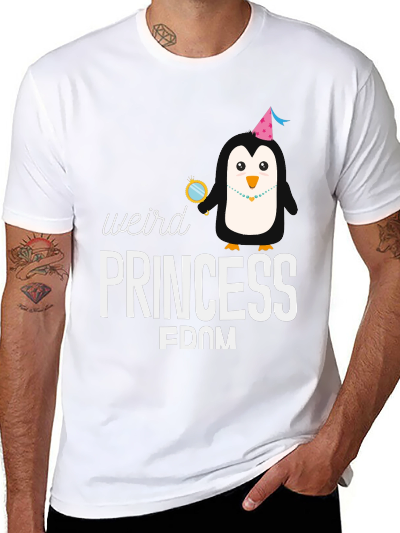Weird Princess-dom Penguin T-Shirt
